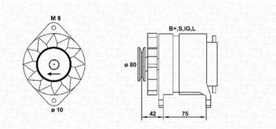 MAGNETI MARELLI 943355076010 -  Генератор